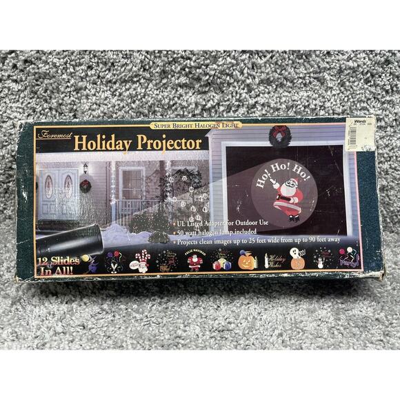 Foremost Halogen Light Holiday Projector w/12 Slides Christmas Halloween - Picture 9 of 9